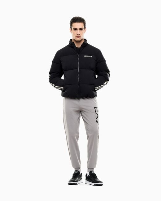 EA7 Gray Logo Joggers for men
