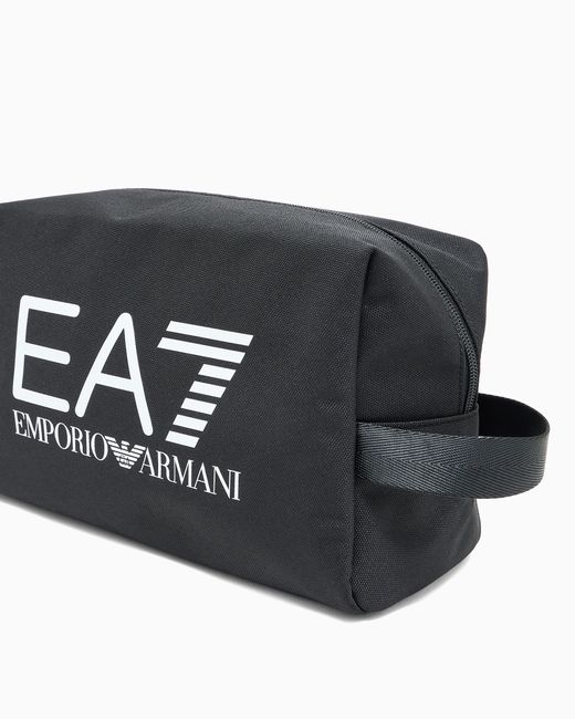 EA7 Black Train Core Washbag With Logo