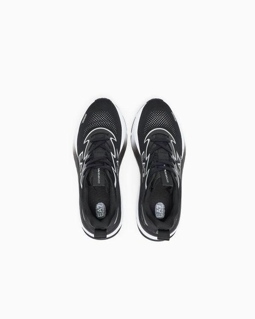EA7 White Sneaker Crusher Sonic Mesh With Dual-Density Cushioning