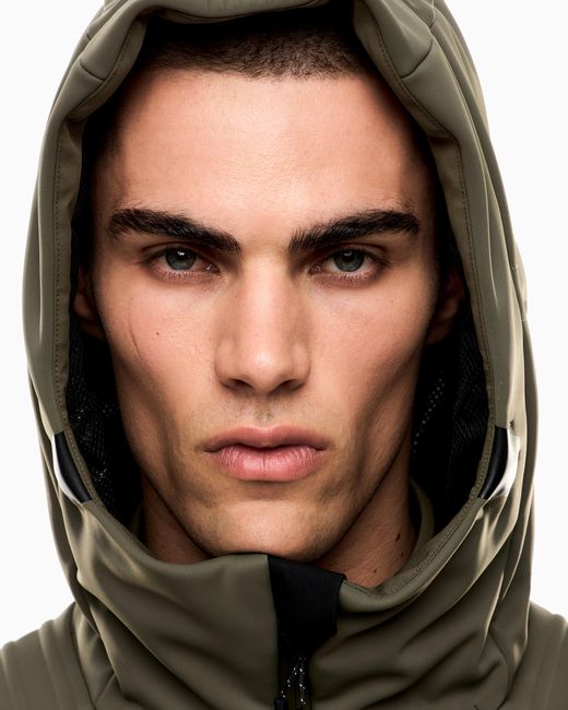 EA7 Green Technical Softshell Ski Jacket With Stratum7 Padding for men