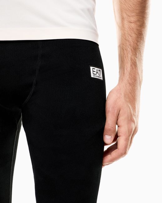 EA7 Black Dynamic Athlete Leggings for men
