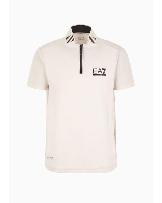 EA7 Golf Club Poloshirt Aus Ventus7-funktionsgewebe in Natural für Herren