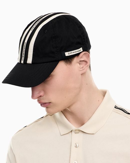 EA7 Black Baseballcap Logoband