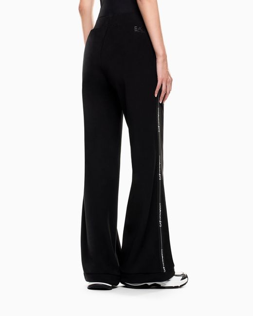 EA7 Black Logo Series Stretch Cotton-Blend Trousers