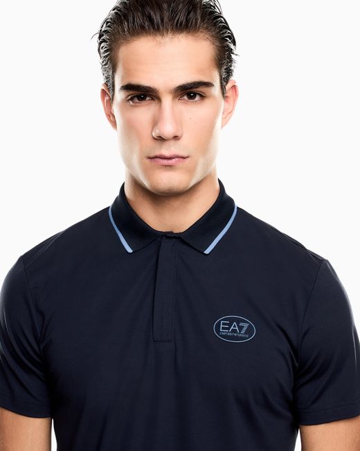 Polo Golf Pro di EA7 in Blue da Uomo