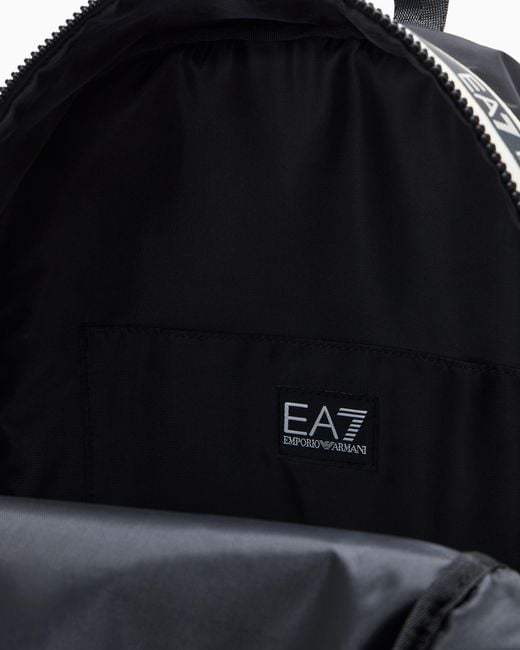 EA7 Black Backpack With A Lining