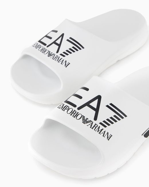 Slides di EA7 in White da Uomo