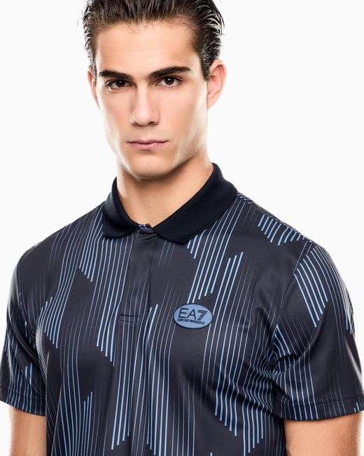 EA7 Blue Golf Pro Polo Shirt for men
