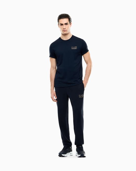 EA7 Blue Oversized Fit T-Shirt Premium Label for men
