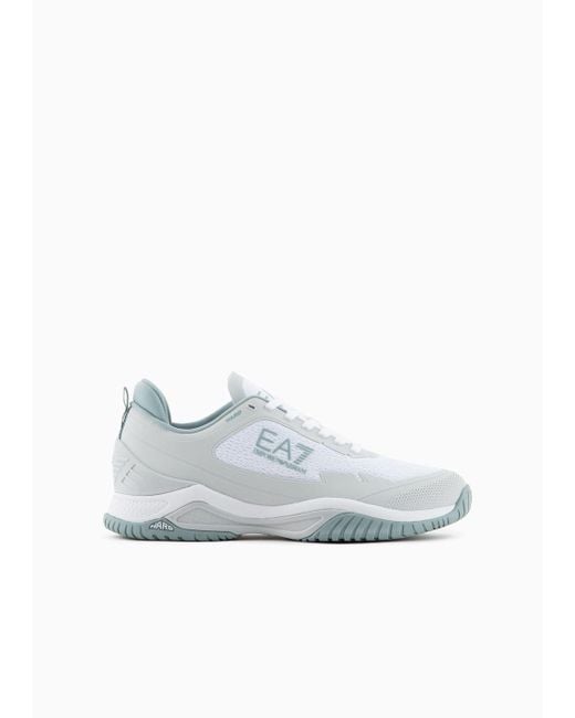 EA7 White Tennis Hard Sneaker