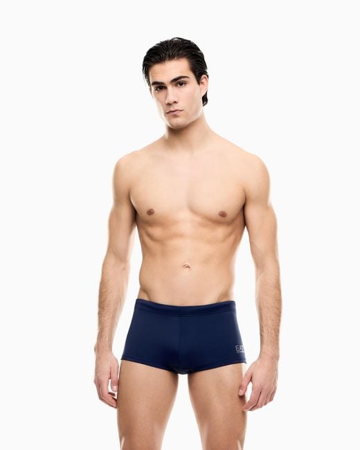 Costume Bagno Slip Con Coulisse di EA7 in Blue da Uomo
