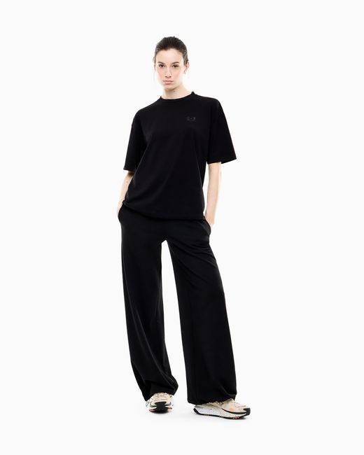 EA7 Black T-Shirt Short-Sleeve Oversized