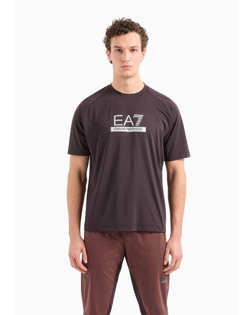 EA7 Dynamic Athlete Rundhals-t-shirt Aus Ventus7-funktionsgewebe in Black für Herren