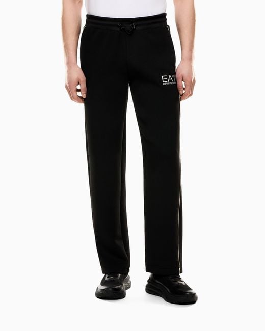 EA7 Label Hose Aus Einer Viskose-Mischung in Black für Herren