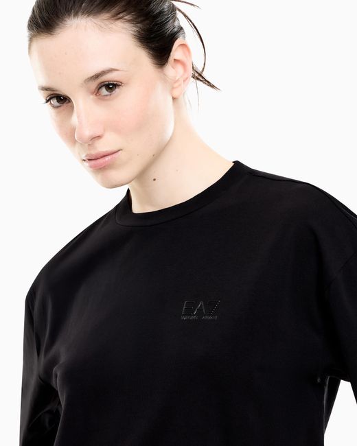 EA7 Black T-Shirt Short-Sleeve Oversized