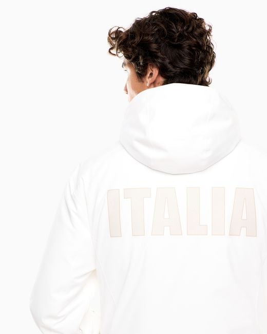 EA7 White Ski Jacket for men