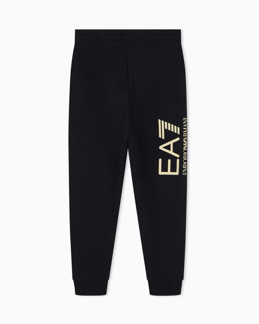 EA7 Blue Slim-Fit Trousers Logo Series for men