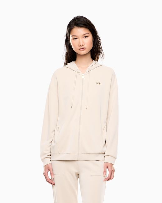 EA7 Natural Core Lady Hooded Sweatshirt