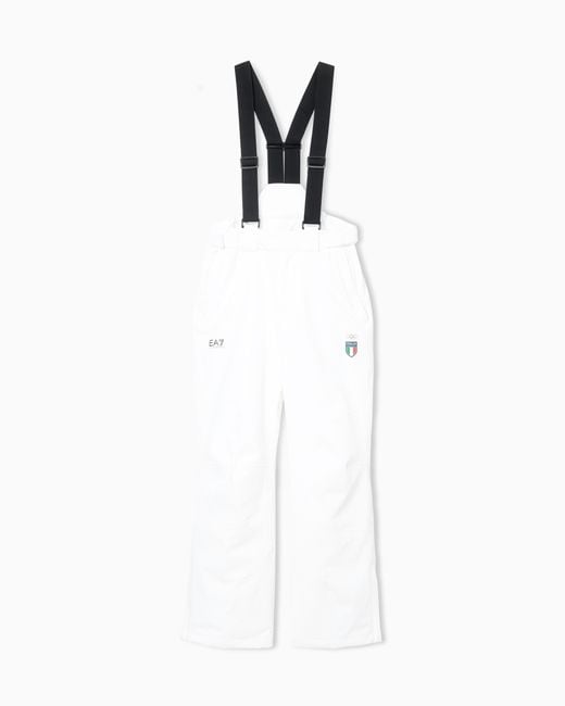 EA7 White Ski Trousers