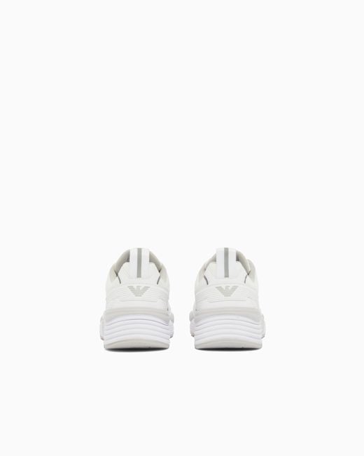 EA7 White Sneakers Ace Runner New With Rubber Soles