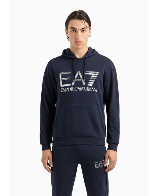 EA7 Blue Hoodies for men