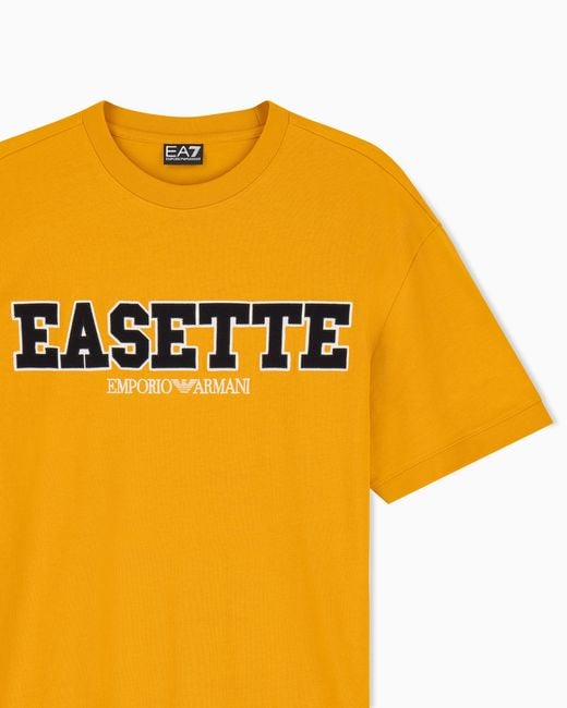 EA7 Yellow Oversized T-Shirt Logo Series for men