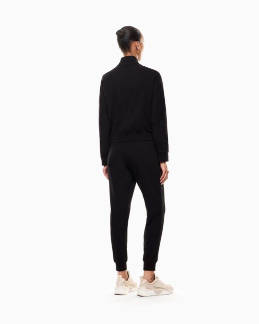 EA7 Blue Core Lady Stretch-Cotton Tracksuit