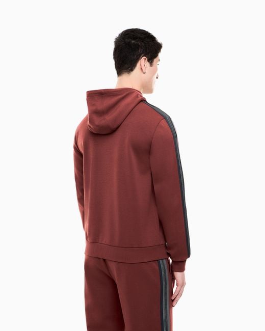 EA7 Red Hoodie Logo Series Regular Fit for men