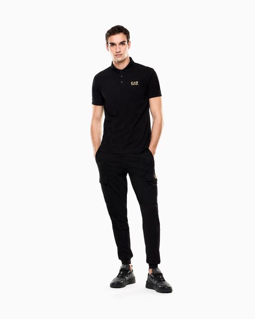 EA7 Black Utility Trousers Core Identity for men
