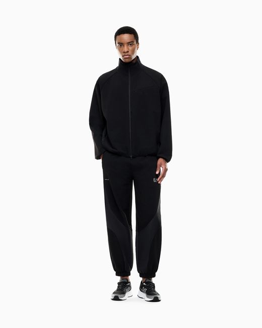 EA7 Black Tracksuit Ventus 7 Regular Fit for men