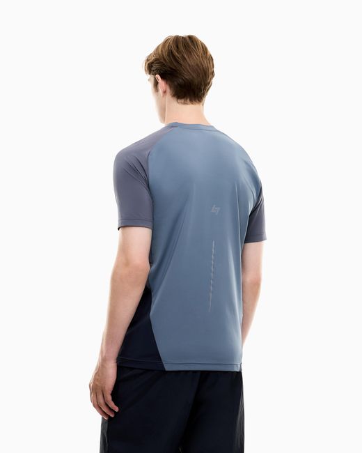 EA7 Blue Slim-Fit T-Shirt Ventus 7 for men