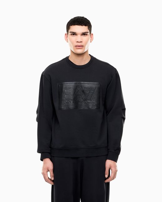 EA7 Blue Sweatshirt Oversized for men