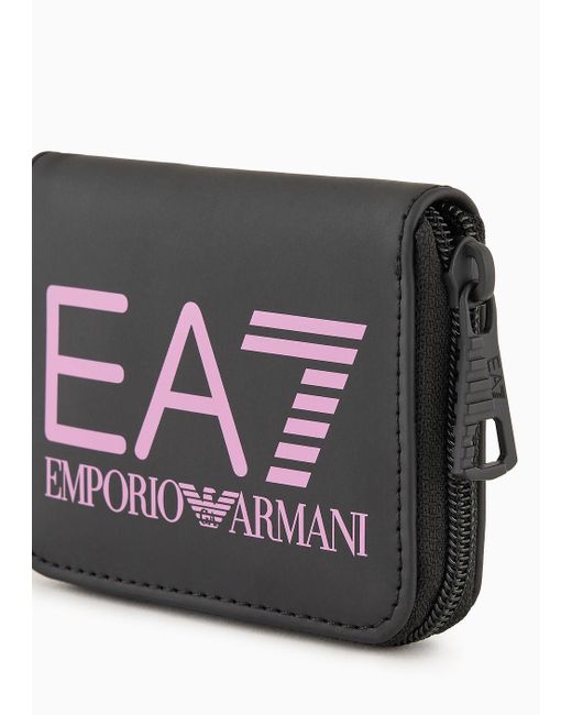EA7 White Wallet With Oversized Logo