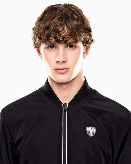 EA7 Blue Premium Shield Technical-Fabric Jacket for men
