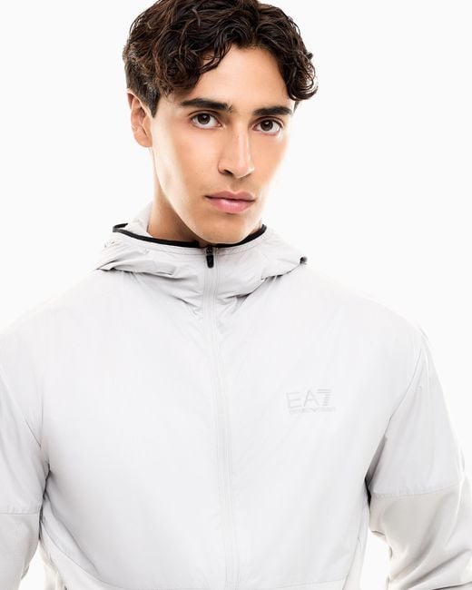 EA7 White Sweatshirt Vigor 7 Regular Fit Technical for men