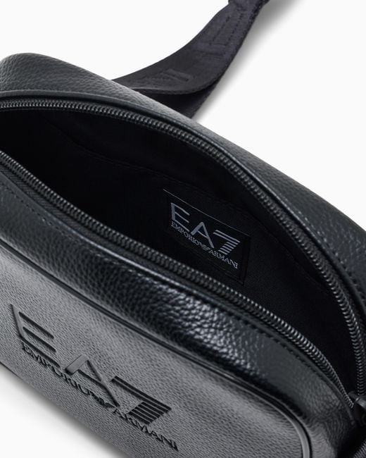Borsa A Tracolla Con Logo di EA7 in Blue