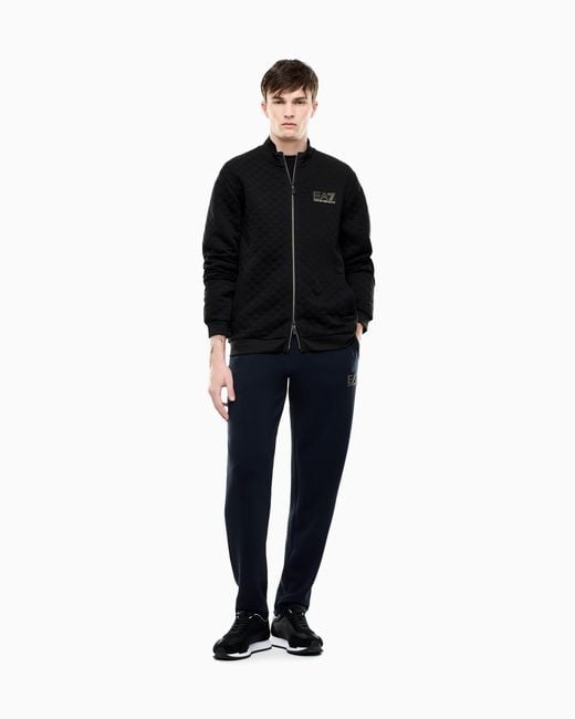 EA7 Blue Sweatshirt Premium Label Regular Fit for men