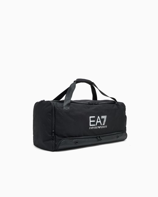 EA7 Black Train Core Large Gym Bag With Oversized Logo