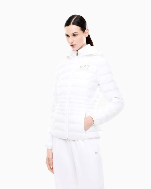 EA7 White Padded Jacket