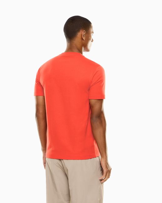 EA7 Red Slim-Fit T-Shirt Core Identity for men