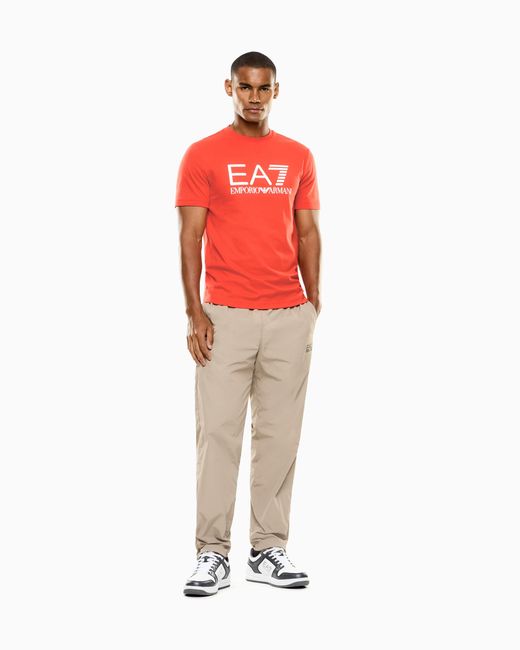 EA7 Red Slim-Fit T-Shirt Core Identity for men
