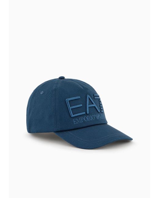 EA7 Blue Logo Series Baseballcap Aus Baumwolle