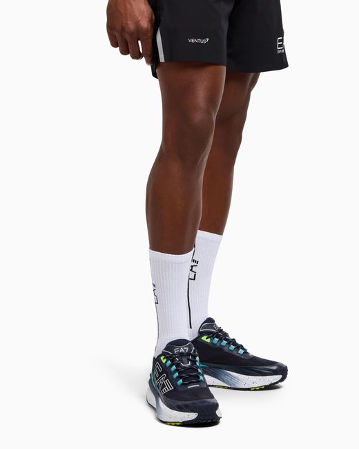 EA7 Black Ventus Shorts for men