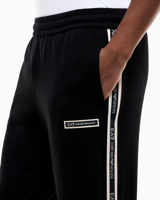 EA7 Blue Slim Fit Pants Logo Series for men