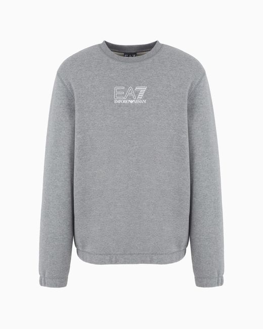 Felpa Girocollo Core Identity di EA7 in Gray