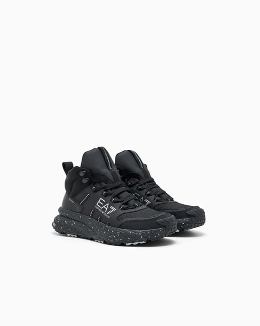 EA7 Black Boot Crusher Sonic Waterproof With Rubber Sole