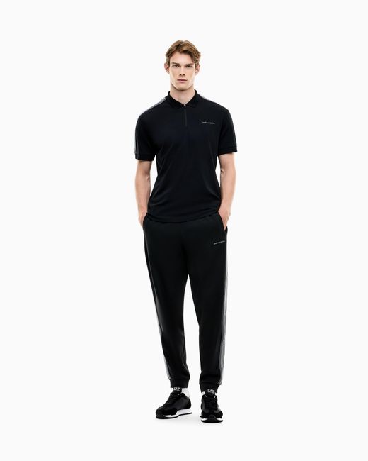 EA7 Blue Polo Shirt Logo Series Regular Fit for men