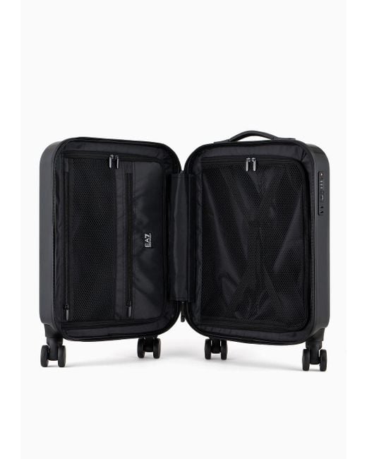 EA7 Black Abs Cabin Trolley With Oversized Logo