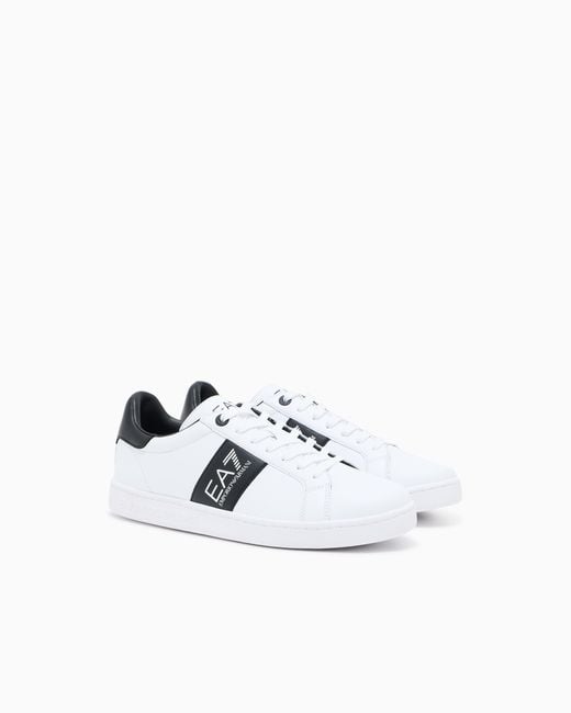 EA7 White Classic Sneakers