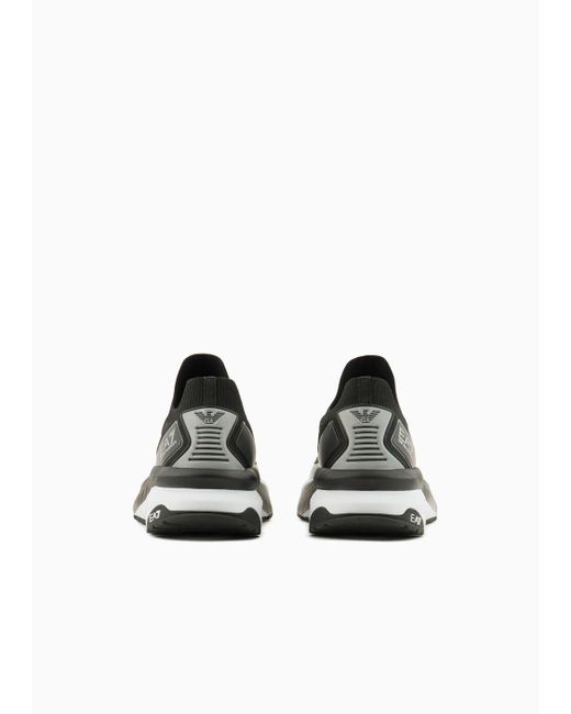 Sneakers Crusher Distance Sonic Knit di EA7 in Black